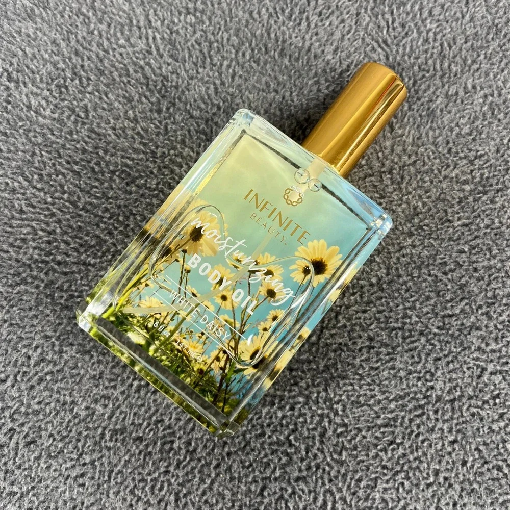 Infinite Beauty Body Oil White Daisy Moisturizing Floral Spray Glow 5 oz